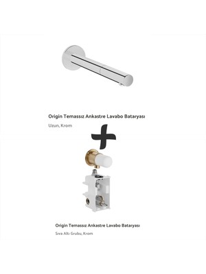 Vitra Origin Temassız Ankastre Lavabo Batarya Seti