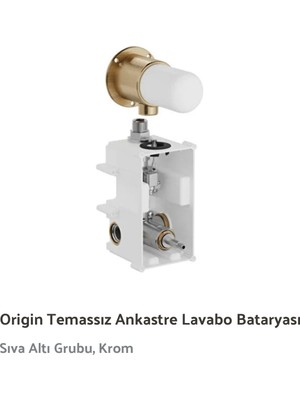 Vitra Origin Temassız Ankastre Lavabo Batarya Seti