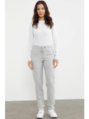 Sementa Yüksek Bel Iki Iplik Eşofman Altı - Gri