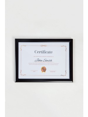 As Ticaret A4 Çerçeve Siyah 21X30 Sertifika Diploma Belge Fotoğraf Için Pvc Camlı