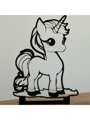 Woody Metal Unicorn Masa Süsü, Masaüstü Süs Eşyası, Biblo, Ofis Dekorasyonu, Dekoratif Aksesuar,  Masaüstü Ofis Hediyesi Yılbaşı Süsleri, Dekoratif Obje, Kafe Restoran Dekorasyon