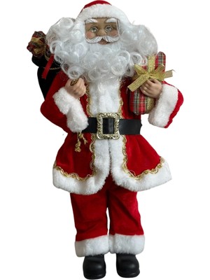 Showparty Yılbaşı Dekorasyon Noel baba biblo figür Kırmızı 45 cm