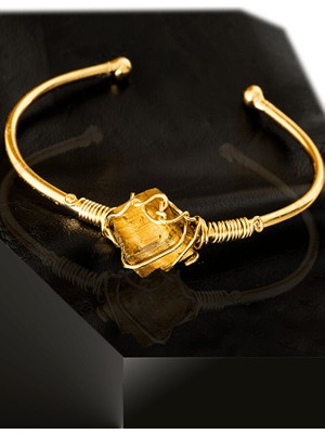 Tesbih Atölyesi Sertifikalı Kelepçe Model Ayarlamalı Aaa Kaplan Gözü Taşı Bileklik - Kararmaz