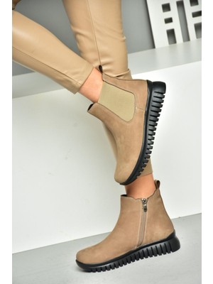 Fox Shoes R555400201 Kum Hakiki Deri Nubuk Kadın Bot