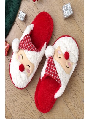 Nisanur Shoes Noel Baba Yılbaşı Terliği Ev Pandufu Ev Terliği Misafir Terliği