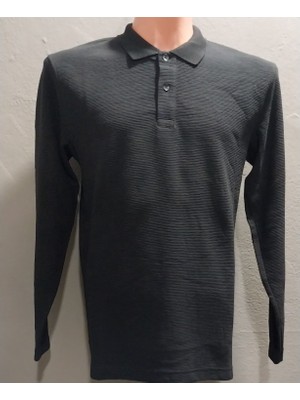 JSCO Polo Yaka Ottoman Sweatshırt