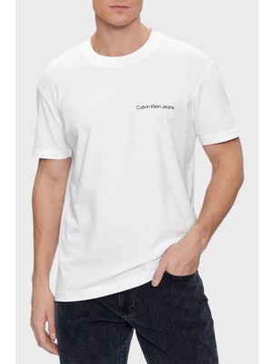 Calvin Klein Pamuklu Regular Fit Bisiklet Yaka T Shirt J30J324671YAF Erkek T Shirt J30J324671 Yaf