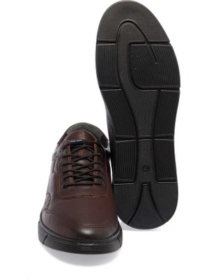 Kahve Deri Erkek Sneaker - E23S1AY56412-A42