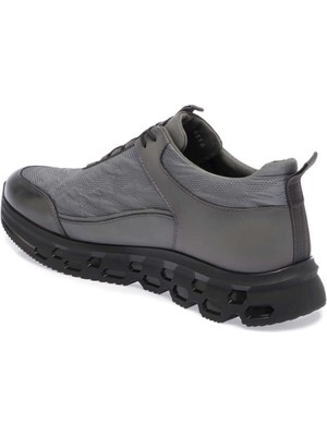 Tergan Gri Deri-Tekstil Erkek Sneaker - E23S1AY56394-S1P