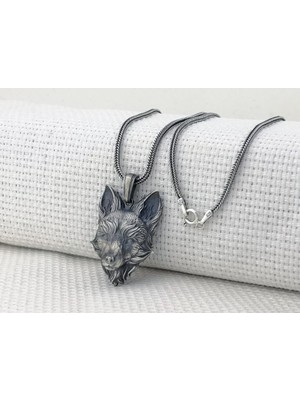 Takıhan Üç Boyutlu Tilki 925 Ayar Gümüş Kolye