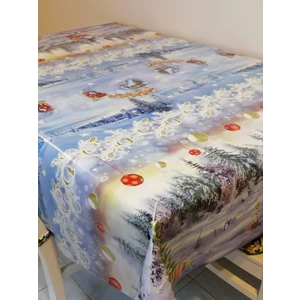 Başak Ev Tekstili Yeni Yıl Desenli Elyaflı Pvc Muşamba - Silinebilir Masa Örtüsü