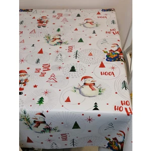 Başak Ev Tekstili Yeni Yıl Desenli Elyaflı Pvc Muşamba - Silinebilir Masa Örtüsü