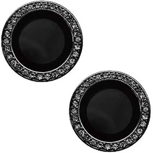 Case 4u Apple iPhone 15 Taşlı Kamera Lens Koruyucu Siyah