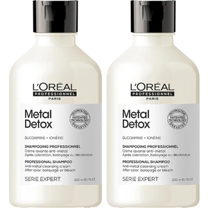 L'Oréal Professionnel Loreal Professionnel Paris Serie Expert Metal Detox Renkli ve Açıcı ile Işlem Görmüş Saçlar Için Metal Karşıtı Arındırıcı Şampuan 300 ml 2 Adet