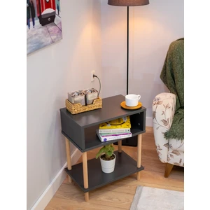 Yan Sehpa - Salon - Oturma Odası Zigon Sehpa - Antrasit