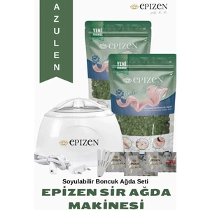 Sir Ağda Makinesi +2 Adet Azulen Soyulabilen Boncuk Ağda + Temizleme Mendili-Spatula Seti