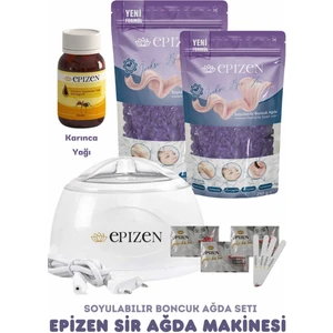 2'li 250GR Boncuk Ağda Isıtıcı Makine Karınca Yumurtası Yağı, Spatula, Temizleme Mendili Seti