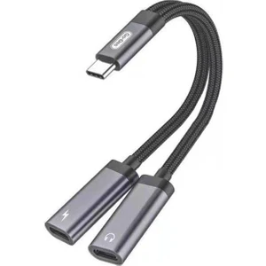 Type-C Şarj ve Ses Dönüştürücü Go Des GD-UC311 Type-C 2in1 Kablo Siyah