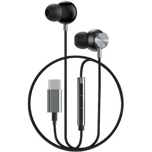 Type-C Kulakiçi Kablolu Kulaklık Wiwu EB315 Hi-Fi Ses Kaliteli Gri