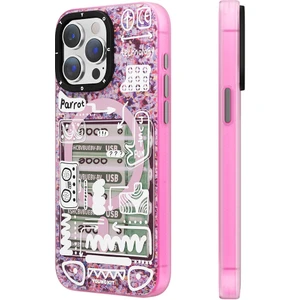 Apple iPhone 15 Pro Max Uyumlu Magsafe Şarj Özellikli Youngkit Dark Matter Serisi Kılıf Pembe