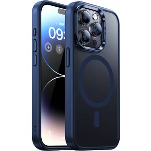 Apple iPhone 15 Pro Max Uyumlu Magsafe Şarj Özellikli Mist Protective Kılıf Mavi