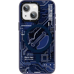 Apple iPhone 15 Plus Uyumlu Magsafe Şarj Özellikli Youngkit Technology Serisi Kılıf Lacivert