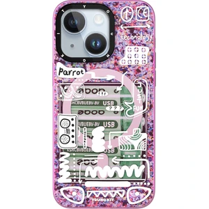 Apple iPhone 15 Uyumlu Magsafe Şarj Özellikli Youngkit Dark Matter Serisi Kılıf Pembe