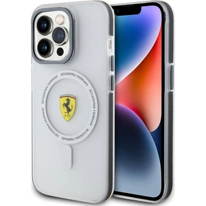 Apple iPhone 15 Pro Max Uyumlu Ferrari Lisanslı Magsafe Özellikli Kontrast Bumper Sf Ring Siyah