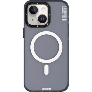 Apple iPhone 15 Plus Uyumlu Magsafe Şarj Özellikli Youngkit Colored Sand Serisi Kılıf Siyah