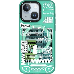 Apple iPhone 15 Uyumlu Magsafe Şarj Özellikli Youngkit Dark Matter Serisi Kılıf Turkuaz