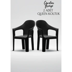 Çavdar Group 2'li Queen Rattan Desenli Koltuk Bahçe Koltuğu Balkon Bahçe Teras Sandalye