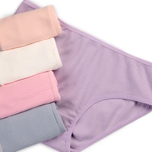 Pamuklu Düz Genç Kız Çocuk Fitilli Slip Külot 5 Li Set Paket Normal Bel