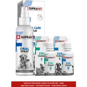 SET-006 Supravet Kedi Köpek Sağlık / Bakım Seti (Ağız -Göz- Kulak)