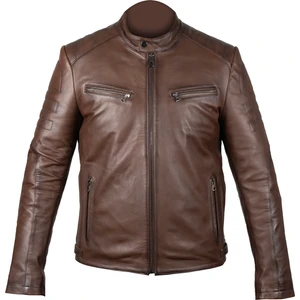 Ege Deri %100 Hakiki  Fındık Kahve Slim Fit Erkek Mont