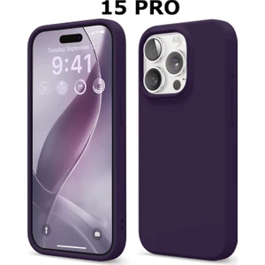 Apple iPhone 15 Pro Derin Mor Silikon Kılıf