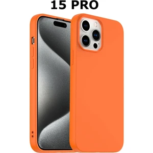 Apple iPhone 15 Pro Turuncu Silikon Kılıf
