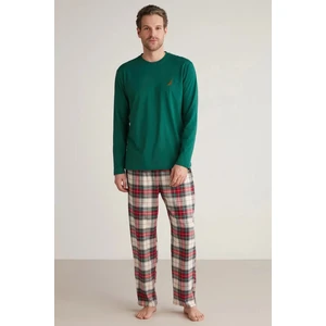 Uzun Kol Ekoseli Erkek Pijama Takım M630