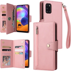 Yihang Boutique Samsung Galaxy A31 Mıknatıslı Deri Zip Cüzdan Kart Telefon Kılıfı (Yurt Dışından)