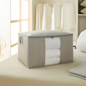 Ocean Home Textile Büyük Boy Pencereli Gri Kapitone Yastık Yorgan Kazak Hurcu, Hurç 60x43x35 cm