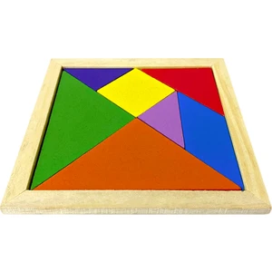 Wooden Toys Doğal Ahşap Eğitici Oyuncak 7 Parça Mini Tangram