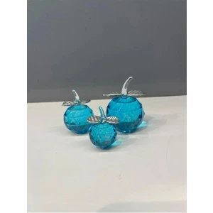 3'lü Kristal Deniz Mavisi Gümüş