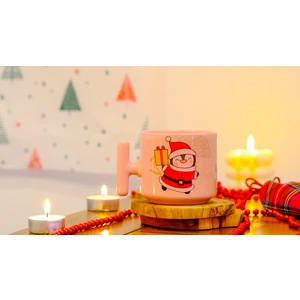 Penguen Noel Baba Desenli T Saplı Kupa