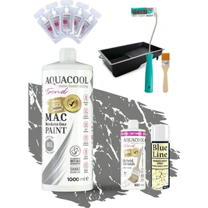 Aquacool Trend Akrilik Boya Seti - Fayans Boyama Seti - Tezgah Boyama Seti - Mermer Efekti Seti