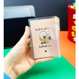Küçük Bi Yıkıldım Tasarımlı Pp Mini Çanta Defter ve Kalem Set