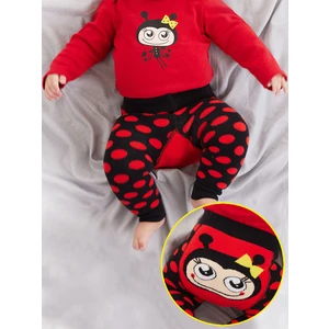 Kız Bebek Uğur Böceği Tayt-Pantolon Puantiyeli Kırmızı CFF-22S1-165