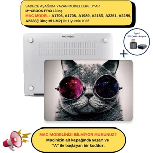 Macbook Pro Kılıf 13inç M1-M2 A1706-08 A1989 A2159 A2251 A2289 A2338 ile Uyumlu Cat01NL