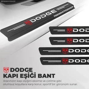 Karbon Kapı Eşiği Folyo 4 Kapı Dodge