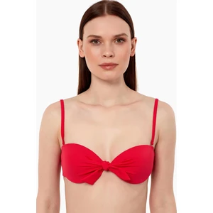 63546 Kırmızı Straplez Bikini Üstü