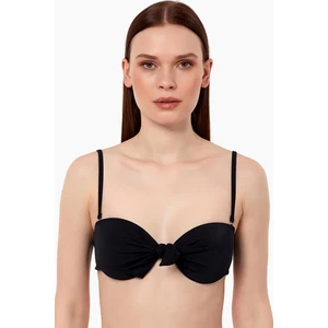 63546 Siyah Straplez Bikini Üstü