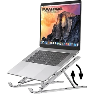 Alüminyum Alaşım Ayarlı Laptop Macbook Notebook Standı Katlanabilir Laptop Yükseltici Tutucu